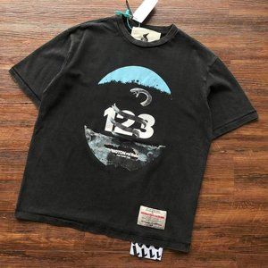 Rivingtonroi Rebis123 Black Short-Sleeved Seawater Print T-Shirt